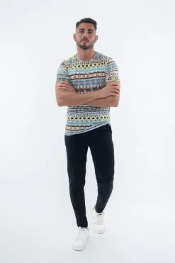 T-shirt à motifs colorés