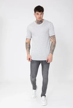 T-shirt à rayure maille