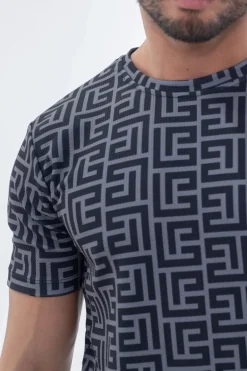 T-shirt aux motifs répétitifs monogramme