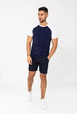 T-shirt avec manches raglan contrastantes