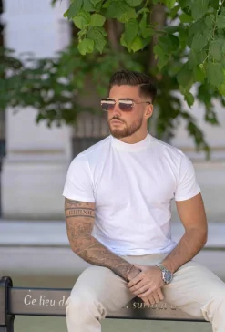 T-shirt basic col montant