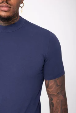 T-shirt basic col montant