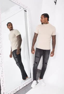 T-shirt basic col montant