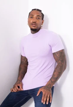 T-shirt basic col montant