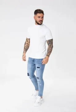 T-shirt basic col montant