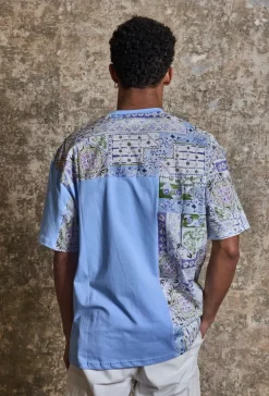 T-shirt bimatiere à motifs abstraits