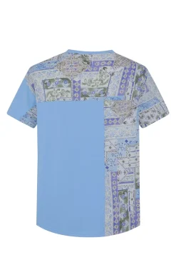 T-shirt bimatiere à motifs abstraits