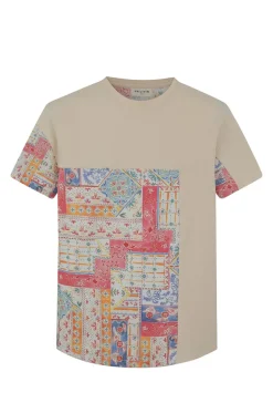 T-shirt bimatiere à motifs abstraits
