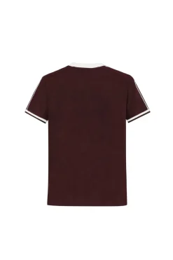 T-shirt cotelé style baseball