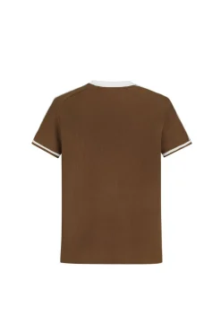 T-shirt cotelé style baseball