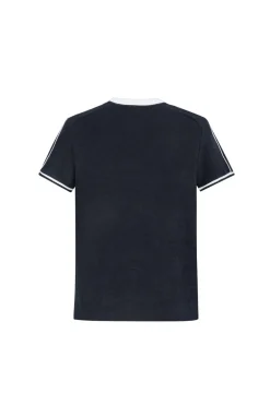 T-shirt cotelé style baseball