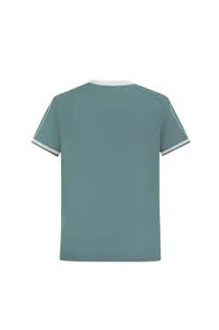 T-shirt cotelé style baseball