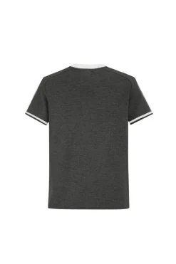 T-shirt cotelé style baseball