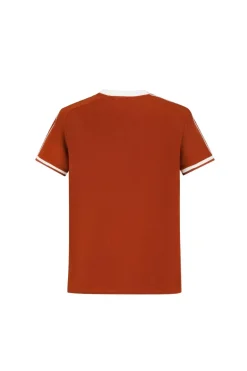 T-shirt cotelé style baseball