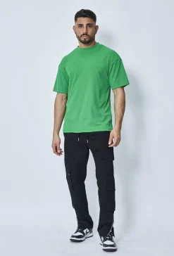 T-shirt cotelé uni oversize
