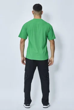 T-shirt cotelé uni oversize