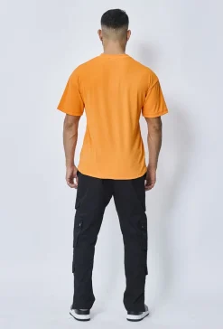 T-shirt cotelé uni oversize