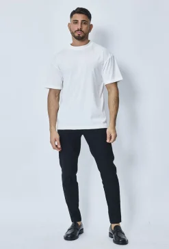 T-shirt cotelé uni oversize