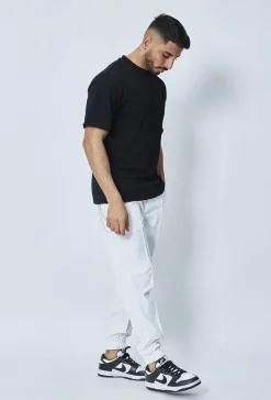 T-shirt cotelé uni oversize