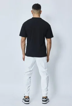 T-shirt cotelé uni oversize