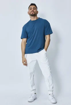 T-shirt cotelé uni oversize