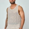 T-shirt débardeur uni à multiples trous