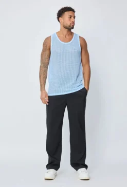 T-shirt débardeur uni à multiples trous