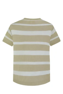 T-shirt en maille rayé manches courtes
