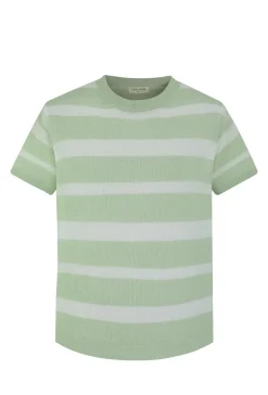 T-shirt en maille rayé manches courtes