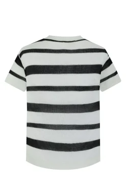 T-shirt en maille rayé manches courtes