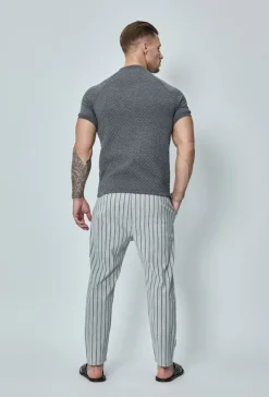 T-shirt gaufré à zip