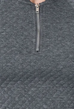 T-shirt gaufré à zip