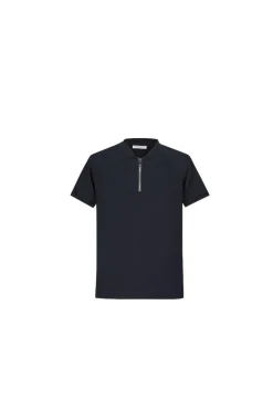 T-shirt gaufré à zip