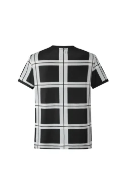 T-shirt maille à carreaux