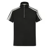 T-shirt maille à col montant zippée