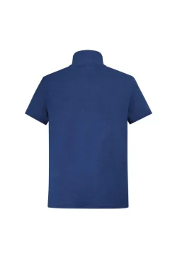 T-shirt maille à col montant zippée
