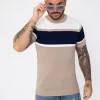 T-shirt maille tricolore