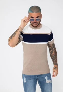 T-shirt maille tricolore