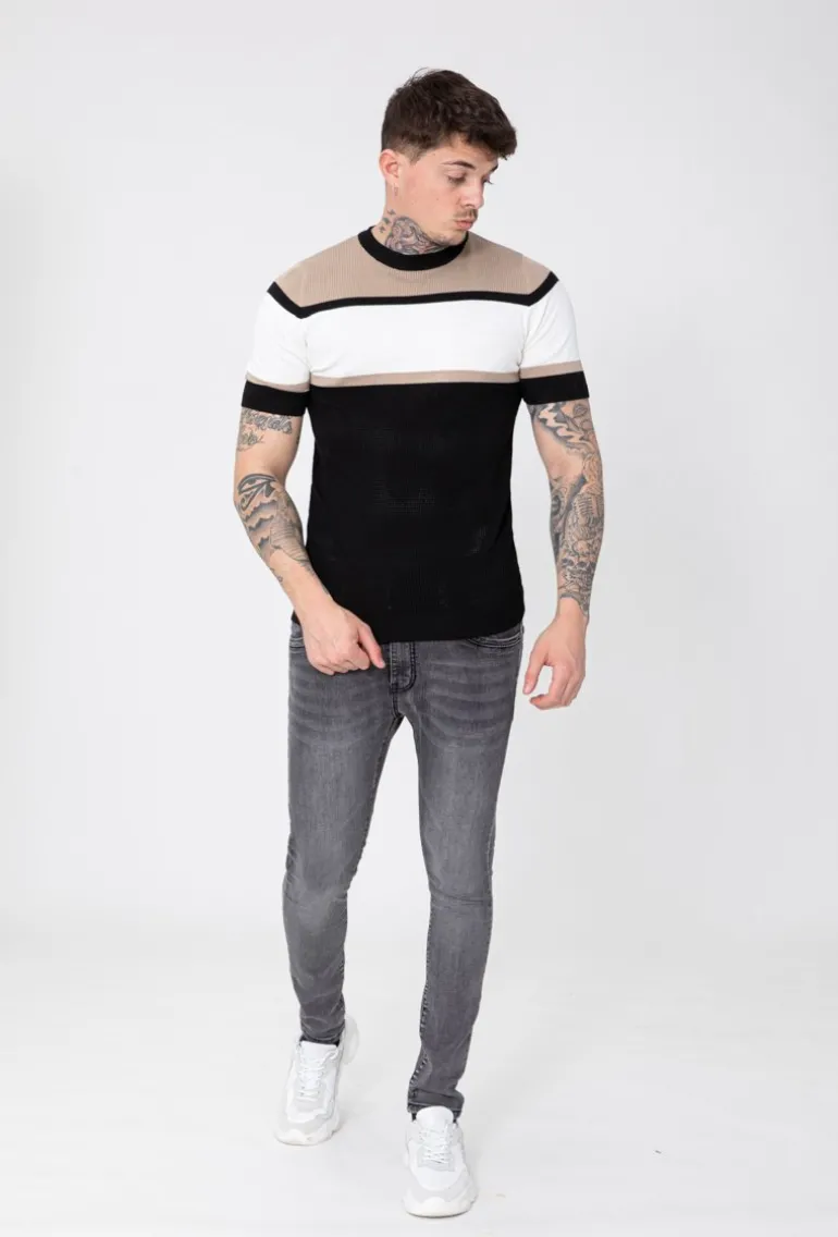 T-shirt maille tricolore