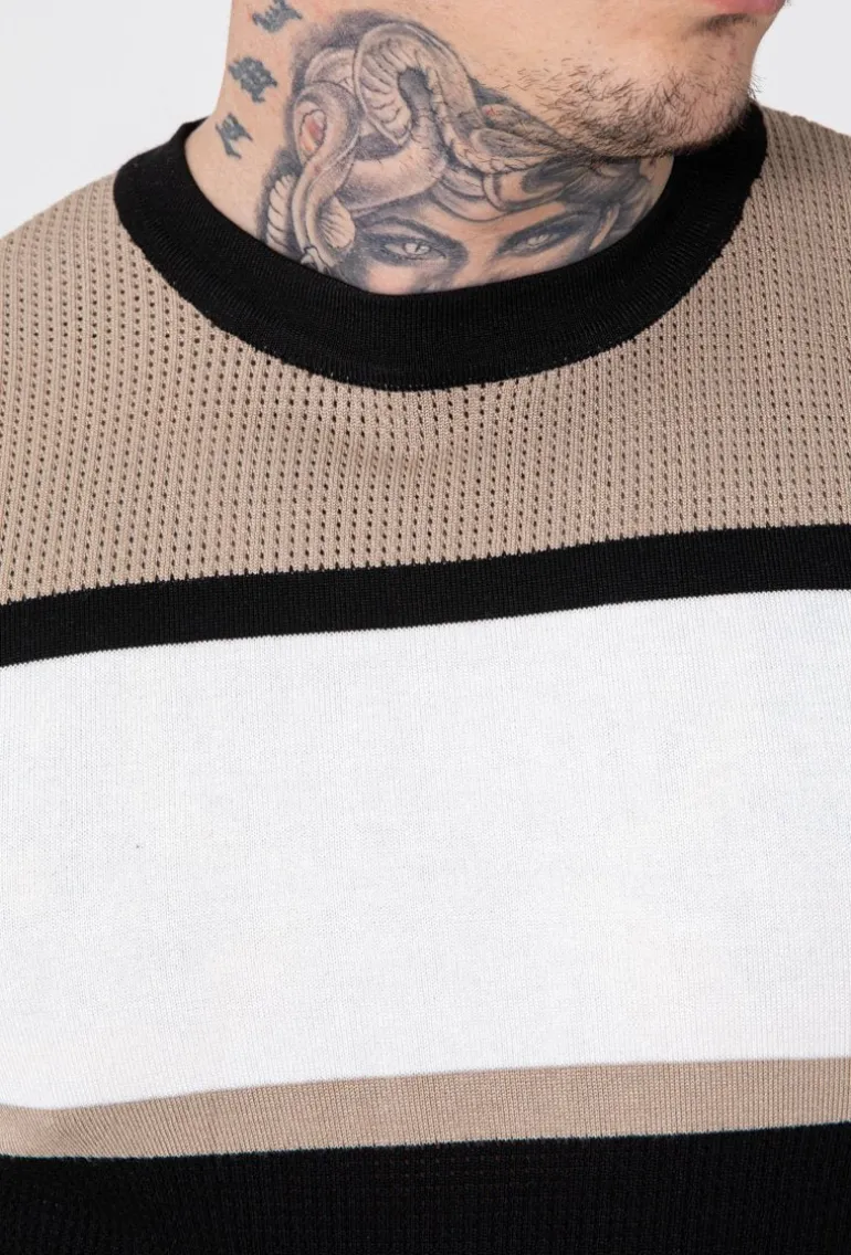 T-shirt maille tricolore