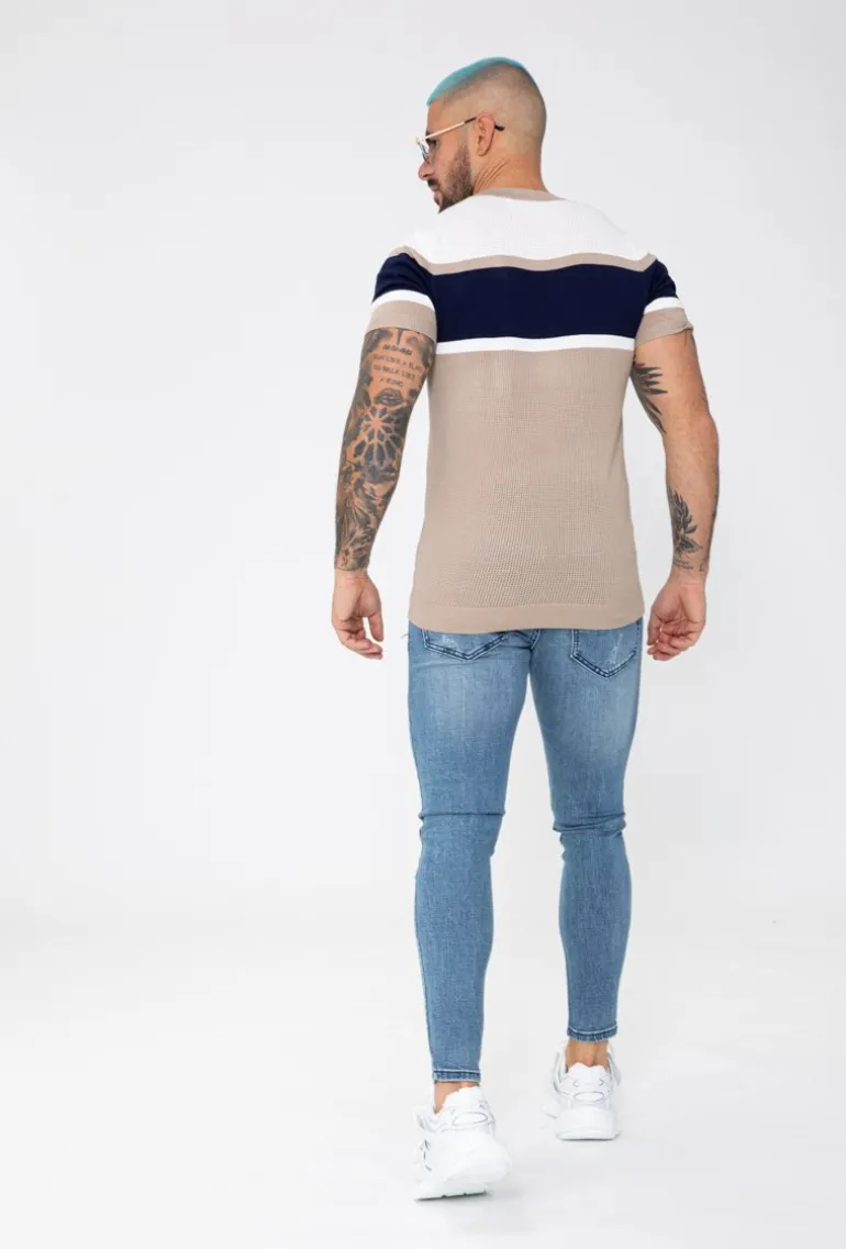 T-shirt maille tricolore
