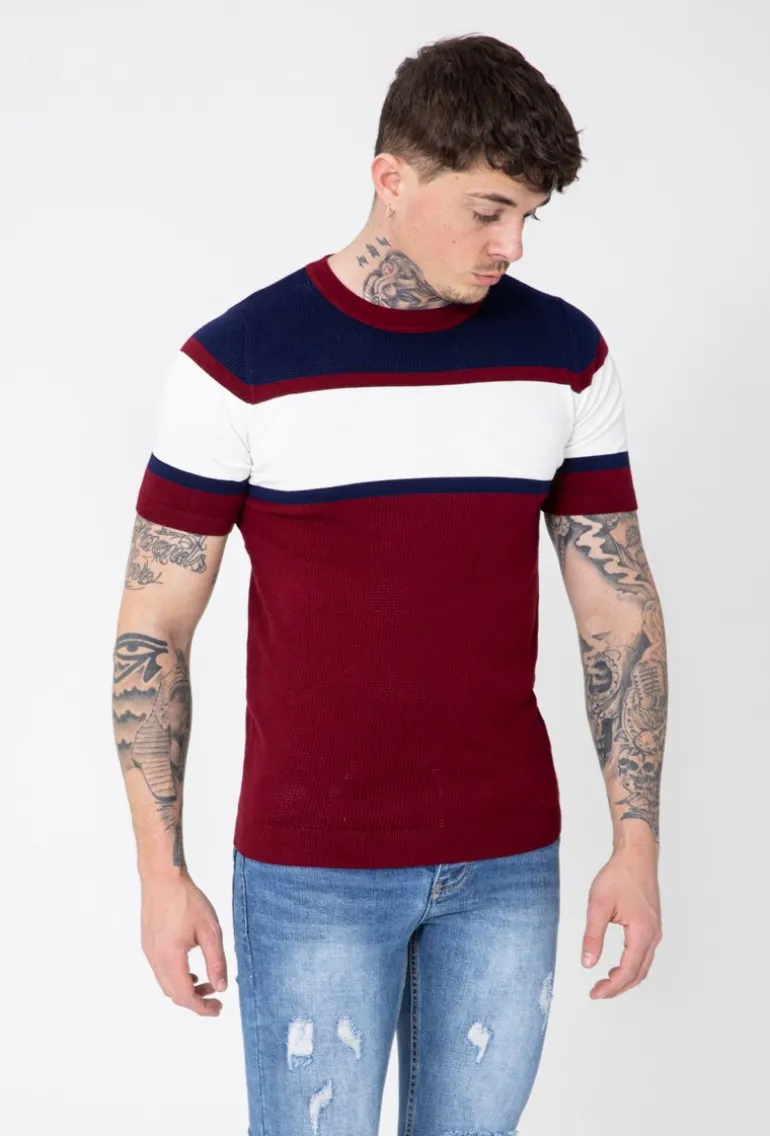 T-shirt maille tricolore