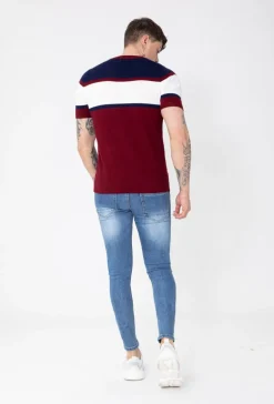 T-shirt maille tricolore
