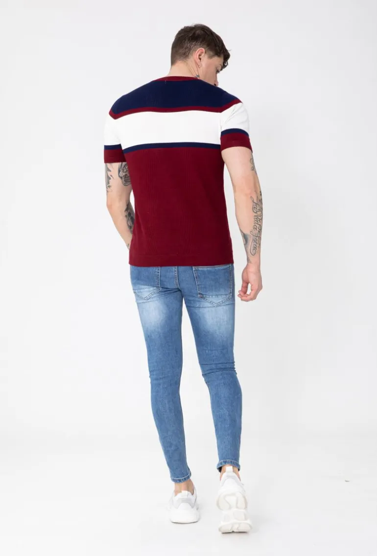 T-shirt maille tricolore