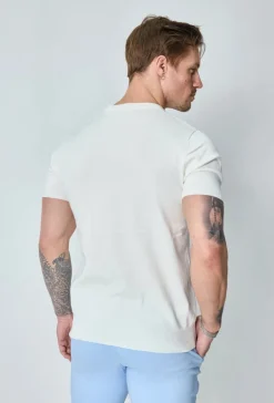 T-shirt manches courtes à motifs en maille