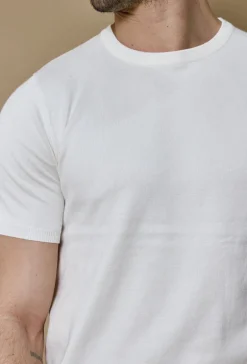 T-shirt manches courtes uni en maille