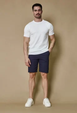 T-shirt manches courtes uni en maille