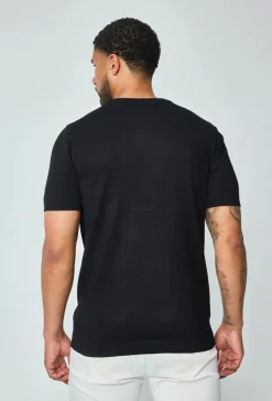 T-shirt manches courtes uni en maille