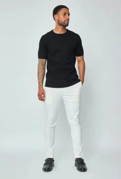 T-shirt manches courtes uni en maille