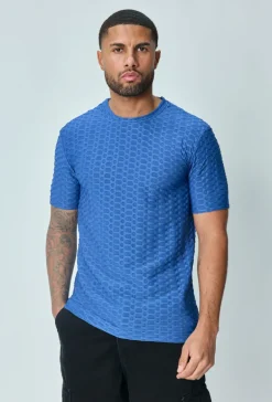 T-shirt manches courtes uni texturé